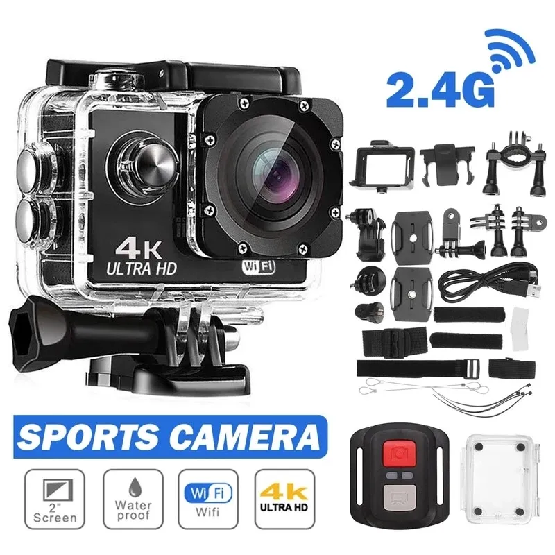 Review XP C200 4K Action Camera Sports Waterproof Camera Underwater Digital  Camcorder 170 Degree Wide Angle Lens Remote Control 2 Rechargeable 1050