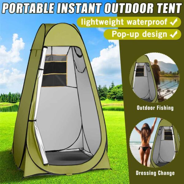 Portable Privacy Shower & Toilet Tent – UV-Protected Camping & Beach Sun Shelter